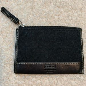 Coach Mini Skinny Black Coin Purse